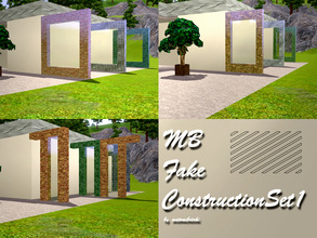 Sims 3 — MB-FakeConstructionSet1 by matomibotaki — MB-FakeConstructionSet1, use them like a column and give your sims