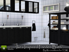 Sims 3 — Ikea Inspired Freden Bath by TheNumbersWoman — Inspired by Ikea, my take on the catalog picture below. Not