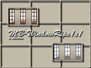 Sims 3 — MB-WindowRips1x1 by matomibotaki — MB-WindowRips1x1, smaller mesh conversion of the contemporary window,