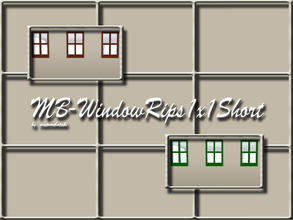 Sims 3 — MB-WindowRips1x1Short by matomibotaki — MB-WindowRips1x1Short, shorter mesh conversion, recolorable, by