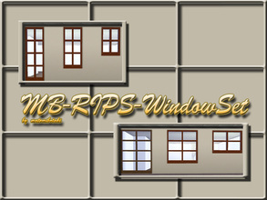 Sims 3 — MB-RIPS-WindowSet by matomibotaki — MB-RIPS-WindowSet, a set of 6 modern windows in different sizes, to give