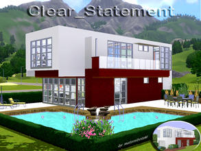Sims 3 — Clear_Statement by matomibotaki — New modern cube-style house, clear designed and family-friendly with lots of
