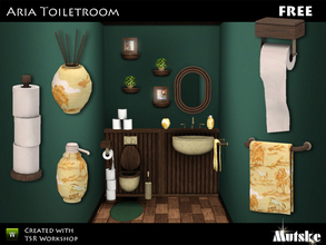 Sims 3 — Aria Toiletroom by Mutske — Here is the 15th part of the Aria serie, the Toiletroom. Now you can complete the