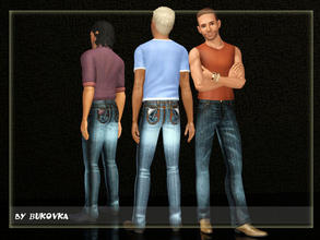 Sims 3 — Pants  Fashion  jeans Male by bukovka — Jeans for men. Two variants of a repaint. Coloring on two channels.