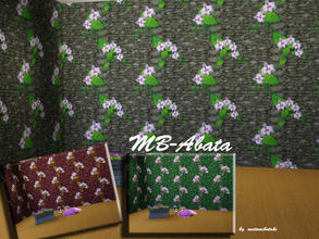 Sims 3 — MB-Abata by matomibotaki — Floral pattern with stones and 3 recolorable areas, to find under Theme, by