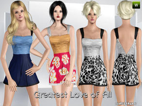 Sims 3 — Greatest Love of All by sims2fanbg — .:Greatest Love of All:. Dress in 3 recolors,Recolorable,Mesh by
