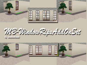Sims 3 — MB-WindowRipsAddOnSet by matomibotaki — MB-WindowRipsAddOnSet, 6 windows to be combined with the RIPS Windows,