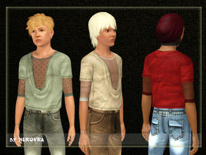 Sims 3 — Top  Street fashion Teen by bukovka — Top for teenagers. Three variants of coloring. Recoloured on two channels.