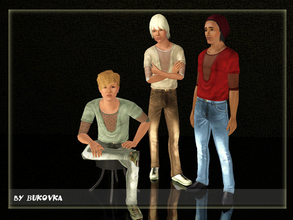 Sims 3 — Set &#1057;lothing  Street fashion Teen by bukovka — Set clothes (a top and jeans) for teenagers. Three