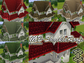 Sims 3 — MB-ShackleRoofs by matomibotaki — MB-ShackleRoofs, a set of 6 roofs with new texture and different colors. by
