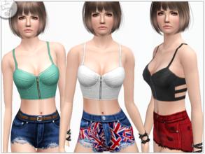 Sims 3 — ~Cut out zippered  bustier~ by Icia23 — Cut out bustier with zipper details for your females. Hand-painted 2