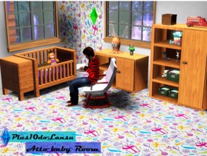 Sims 3 — Atto Baby Room by plus10dolansu2 — 4 pieces of furniture for the room of the child. Small bed with the shelf to