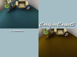 Sims 3 — CarefreeCarpet3 by matomibotaki — Carpet pattern with 3 recolorable areas, to find under Carpet/Rug, by