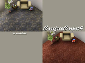 Sims 3 — CarefreeCarpet4 by matomibotaki — Carpet pattern with 3 recolorable areas, to find under Carpet/Rug, by