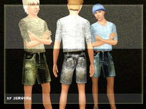 Sims 3 — Pant Grunge Teen by bukovka — Shorts for the teenager. Three variants of coloring. It is recoloured on two