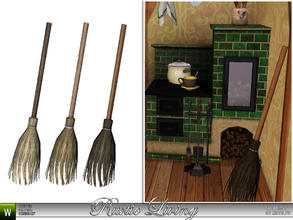 Sims 3 — Rustic Living Broom by katelys — Broomstick with 3 recolorable palettes.