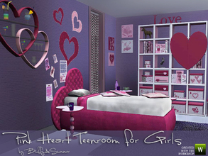 Sims 3 — Pink Heart Teenroom by BuffSumm — Teenroom / Kidsroom specially for girls which like and loves hearts and pink