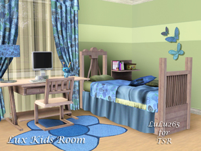 Sims 3 — Lux Kids Room by Lulu265 — The Lux Bedroom is now available in kids size. Set has a bed base, separate bedding