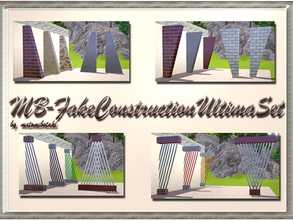 Sims 3 — MB-FakeConstructionUltimaSet by matomibotaki — MB-FakeConstructionUltimaSet, 4 different items to style your