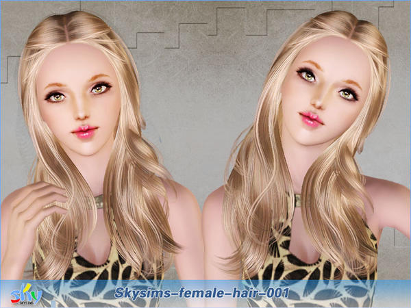 Sims 3 — Skysims Hair 001 by Skysims — Female hairstyle for toddlers, children, teens, (young) adults and elders.