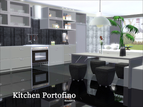 Sims 3 — KitchenPortofino by ShinoKCR — Modern sleek Kitchenset - the newest European Style for 2012. Included are 3