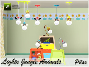 Sims 3 — lights jungle animals by Pilar — the animals of the jungle come to the children's bedrooms