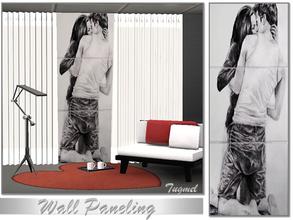 Sims 3 — One-piece Wall Panel-N4 by TugmeL — One-piece Paneling wall. *it's location: Build Mode + Wall Coverings +