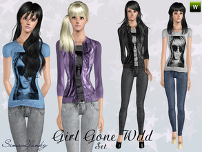 Sims 3 — Girl Gone Wild by sims2fanbg — .:Girl Gone Wild:. Items in this Set: Top in 3 recolors,Recolorable,Launcher
