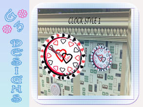 Sims 3 — Clocks by g3rocks — pretty clock walls for your sims; ticktock :)