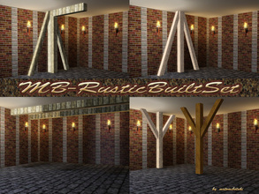 Sims 3 — MB-RusticBuiltSet by matomibotaki — MB-RusticBuiltSet with 4 new meshes, all recolorable, can be used as columns