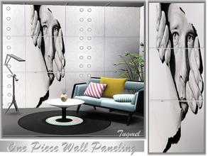 Sims 3 — One-piece Wall Panel-N5 by TugmeL — One-piece Paneling wall. *it's location: Build Mode+Wall Coverings+Paneling