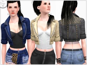 Sims 3 — ~Studded Jacket with corset top~ by Icia23 — Hi! This time i want to show you a new version of studdeds jackets.