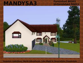 Sims 3 — 4 bedroom wealthy family home by MandySA3 — This four bedroom family home built on a 30x30 lot and fully
