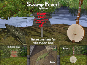 Sims 3 — Swamp Fever by Illiana — Give a Cajun kick to your game with these three decorative swamp items! Includes a