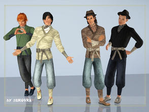 Sims 3 —  Clothing for male Dune by bukovka — Clothing for men. Four variants of staining. Painting on four channels.
