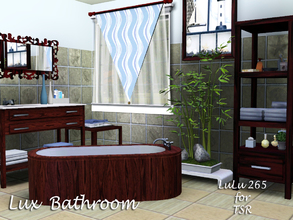 Sims 3 — Lux Bathroom by Lulu265 — Continuing the Lux Series this is a simple bathroom to match the Lux bedrooms. It has