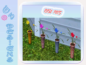 Sims 3 —  roses  by g3rocks — Sculpture vase roses , five different colours