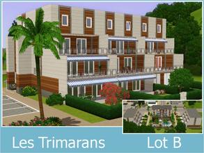 Sims 3 — Modern Sunset Les Trimarans Lot B by Youlie25 — This is the second building of set of Trimarans. Trimarans are