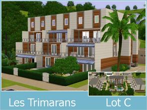 Sims 3 — Modern Sunset Les Trimarans Lot C by Youlie25 — This is the third building of set of Trimarans. Trimarans are