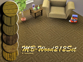 Sims 3 — MB-Wood212Set by matomibotaki — MB-Wood212Set with 7 recolorable wooden pattern to give your sims homes a more