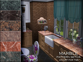 Sims 3 — Marble Pattern Set 04 by ayyuff — 6 marble patterns
