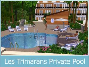 Sims 3 — Modern Sunset Private Pool of Trimarans by Youlie25 — This is the private swimming pool of The Trimarans, with