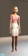 Sims 2 — Apron Dress - 3 by Raveena — Part of the Apron dress set.