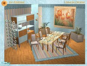 Sims 2 — Valerie Dining by Eisbaerbonzo — One more pastrel dining based on 4ESF\'s Dining4. Blue wall is included,