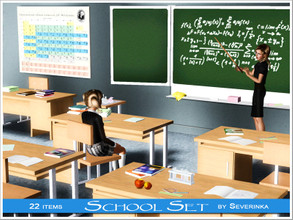 Sims 3 — School Set by Severinka by Severinka_ — Created by Severinka In the set consists of 22 items: Functionality: