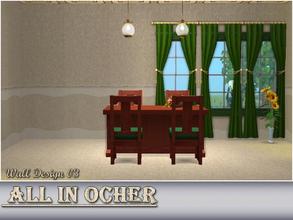 Sims 2 — All In Ocher-Wall Design 03 by allison731 — Poured wall with a granular texture effect. Lower texture from