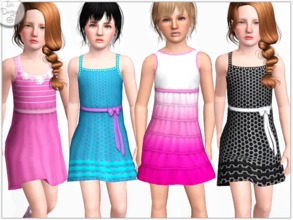 Sims 3 — ~Embroidery and lace little dresses~  *Childrens* by Icia23 — Hi there! Childs time! This set includes 3 styles
