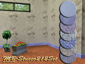Sims 3 — MB-Stucco212Set by matomibotaki — MB-Stucco212Set, 8 different stucco pattern with recolorable areas, to create