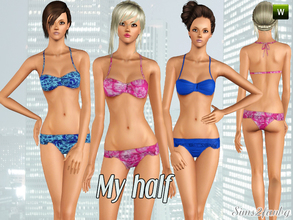 Sims 3 — My half by sims2fanbg — .:My half:. Items in this Set: Top in 3 recolors,Recolorable,Launcher Thumbnail. Bikini
