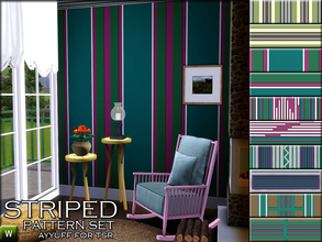 Sims 3 — Striped Pattern Set by ayyuff — recolorable striped patterns
